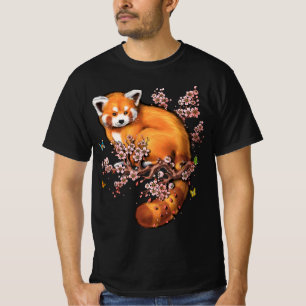 Camiseta Red Panda Cherry Blossom