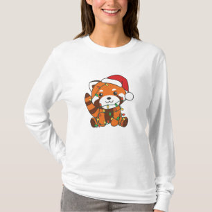 Camiseta Red Panda Christmas Animais de inverno Red Pandas
