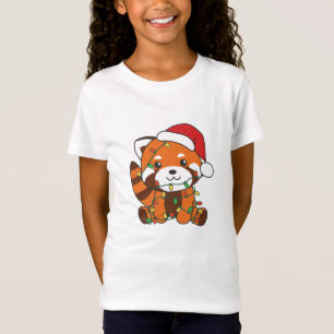 Camiseta Red Panda Christmas Animais de inverno Red Pandas