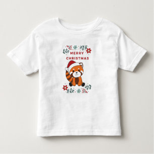 Camiseta Red Panda Christmas Snow Animais de inverno Pandas