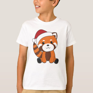Camiseta Red Panda Christmas Snow Winter Animais Pandas