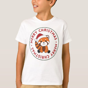Camiseta Red Panda Christmas Snow Winter Animais Pandas