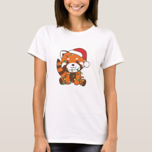 Camiseta Red Panda Christmas Winter Animals Red Pandas