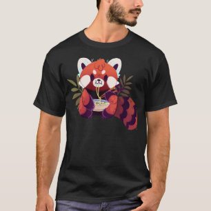 Camiseta Red Panda Eating Ramen