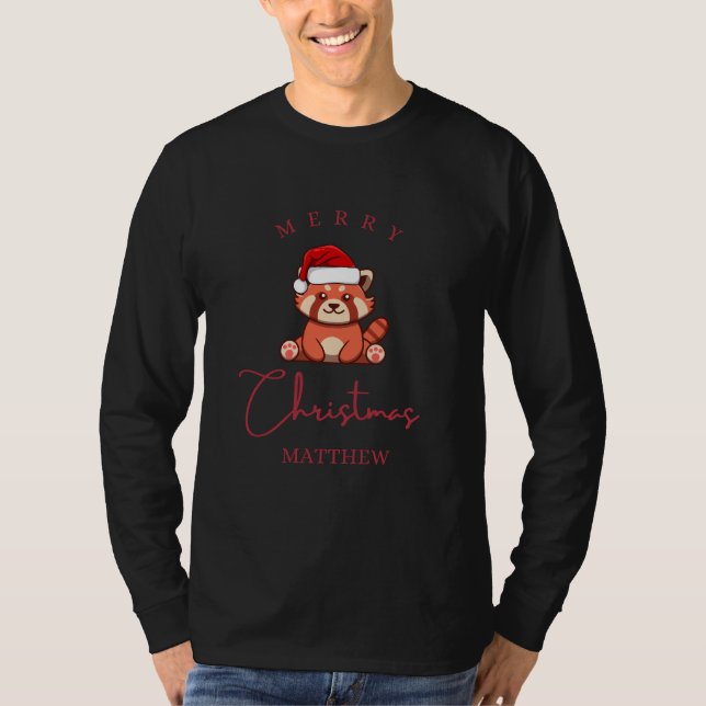 Camiseta Red Panda: Feliz Natal Matthew (Frente)
