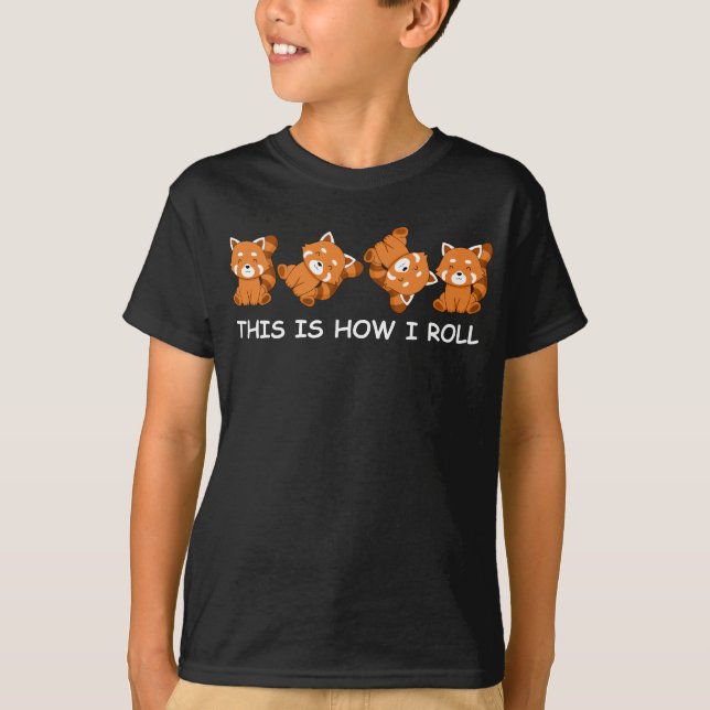 Camiseta Red Panda Gift Kids É Assim Que Eu Rolo (Frente)