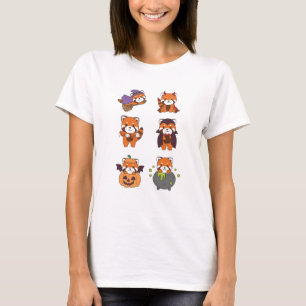 Camiseta Red Panda Halloween Devil Pumpkin Vampire Costume