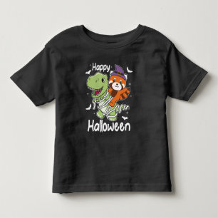 Camiseta Red Panda Happy Halloween T-rex Mummy Costume