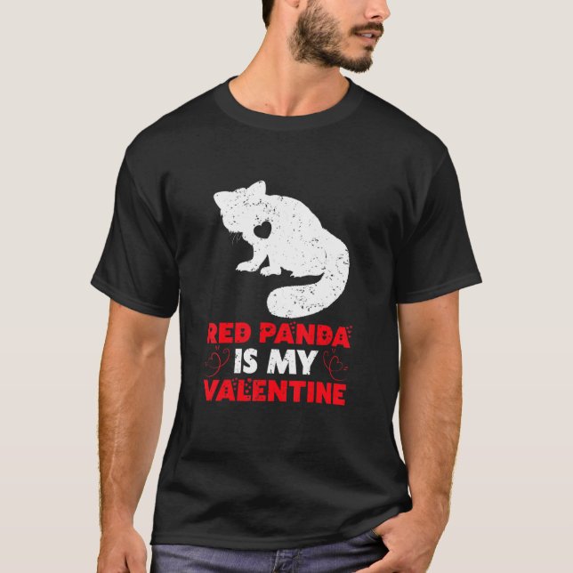 Camiseta Red Panda Is My Valentine Funny Red Panda Valentin (Frente)