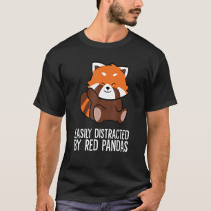 Camiseta Red Panda Love Facilmente Distraido Por Pandas Ver