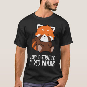 Camiseta Red Panda Love Facilmente Distraido Por Pandas Ver
