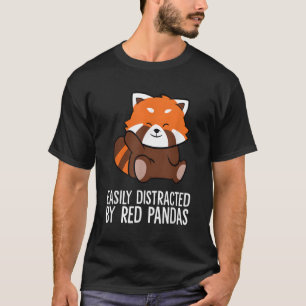 Camiseta Red Panda Love Facilmente Distraido Por Pandas Ver