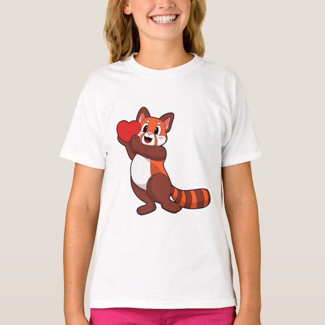 Camiseta Red Panda no Love with Heart.PNG (Frente)