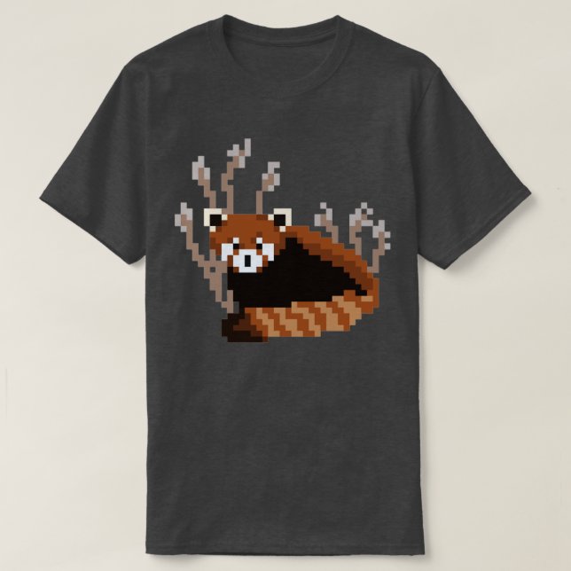 Camiseta Red Panda Pixel Art (Frente do Design)