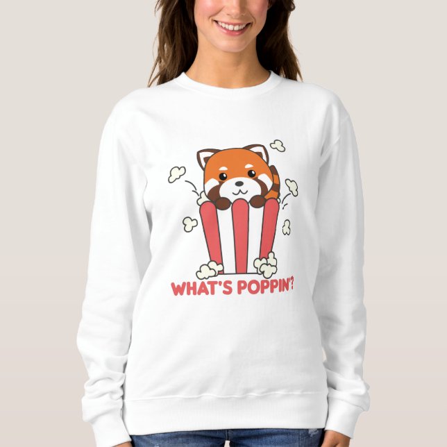 Camiseta Red Panda Popcorn Whats Poppin Funny (Frente)