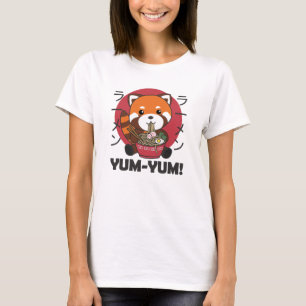 Camiseta Red Panda Ramen Kawaii Noodles