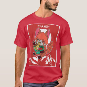 Camiseta Red panda ramen macarrão japão cuisine japeso asia