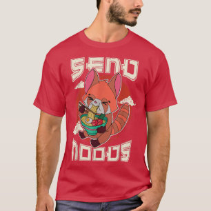 Camiseta Red Panda Ramen Noodle Japão Cuisine Japonês Ásia