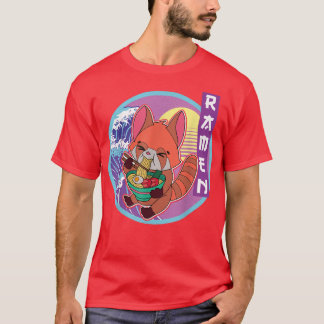 Camiseta Red Panda Ramen Noodle Japão Cuisine Japonês Ásia