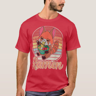 Camiseta Red Panda Ramen Noodle Japão Cuisine Japonês Ásia