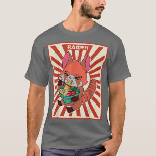 Camiseta Red Panda Ramen Noodle Japão Cuisine Japonês Ásia