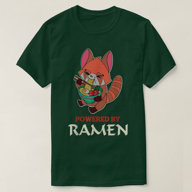 Camiseta Red Panda Ramen Noodle Japão Cuisine Japonês Ásia (Frente do Design)