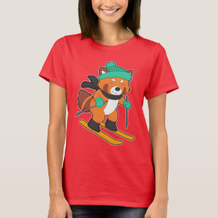Camiseta Red panda Skier Ski Winter