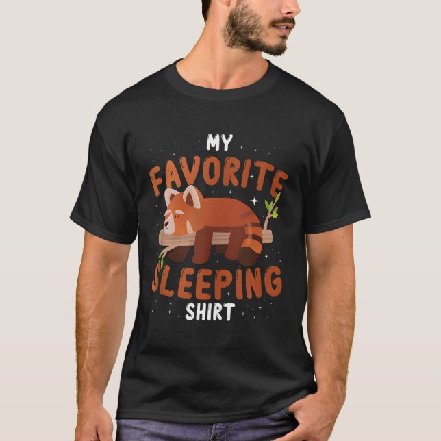 Camiseta Red Panda Sleeg Nightgown Pajama Red Panda (Frente)
