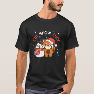 Camiseta Red Panda, sou Snow Cute Snowman Snow Pun