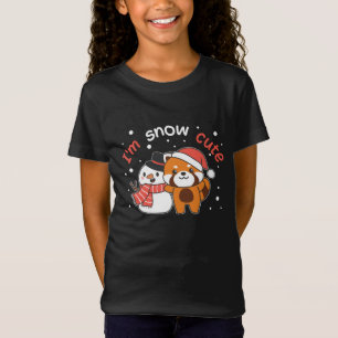 Camiseta Red Panda, sou Snow Cute Snowman Snow Pun