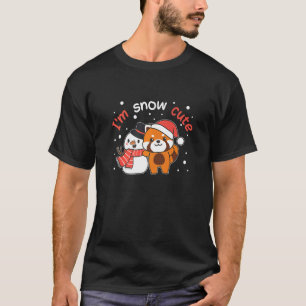 Camiseta Red Panda, sou Snow Cute Snowman Snow Pun