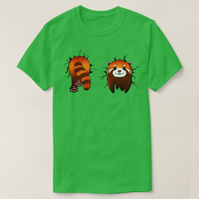 Camiseta Red Panda Stuck in Wall (Frente do Design)