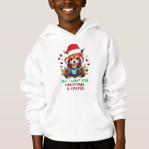 Camiseta Red Panda Tudo o que quero no Natal é café