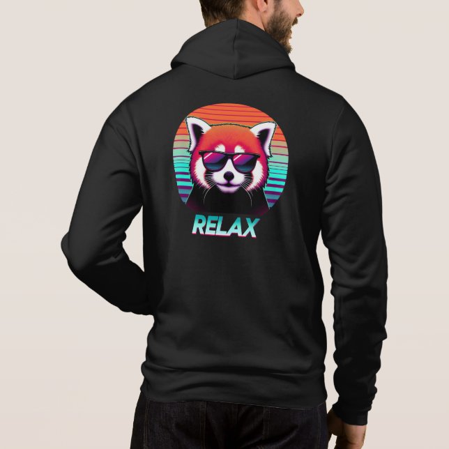 Camiseta Red Panda vestindo óculos de sol com a palavra Rel (Verso)