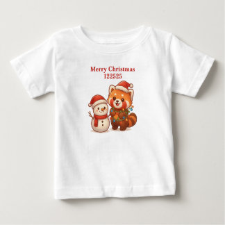 Camiseta Red panda with Snowman