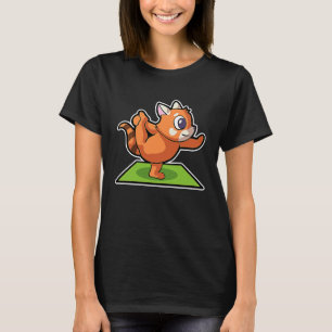 Camiseta Red Panda Yoga Possui ginástica esportiva Ohm Hear