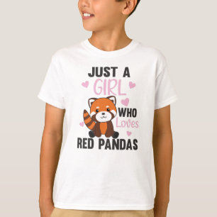 Camiseta Red Pandas Girl ama Red Panda Kawaii Cuecas