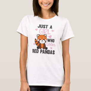 Camiseta Red Pandas Girl ama Red Panda Kawaii Cuecas