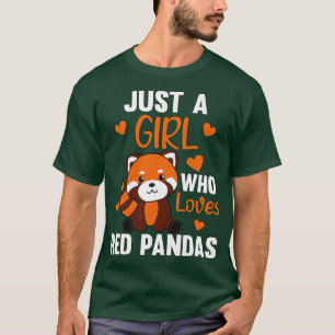 Camiseta Red Pandas Girl Love Red Panda Kawaii