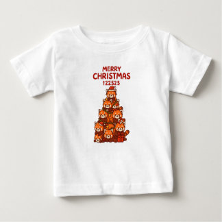 Camiseta Red Pandas in a Christmas tree formation