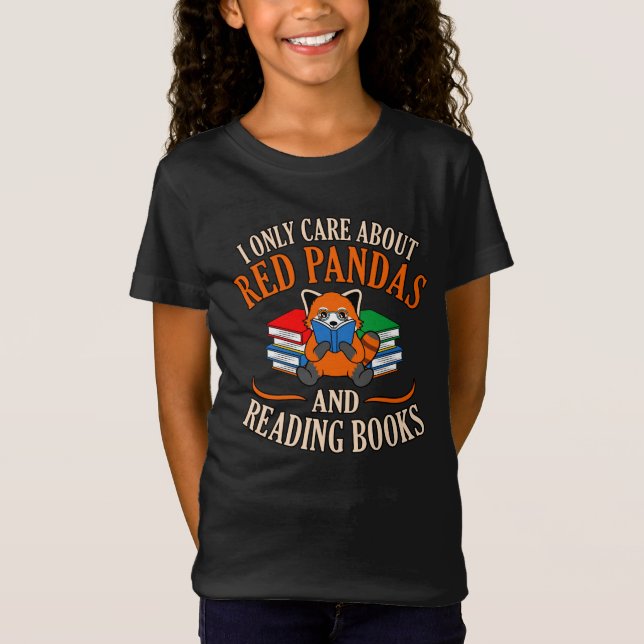 Camiseta Red Pandas Lendo Livros Pet Animal Panda Lov (Frente)