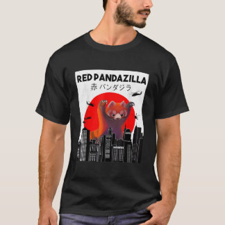 Camiseta Red Pandazilla Japonês Sun Parody Red Panda