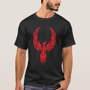 Camiseta Red Phoenix Fire Bird Símbolo Magic Fantasy Circ