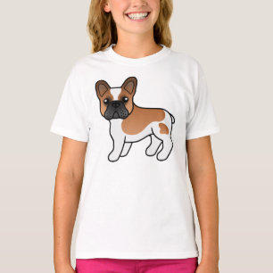 Camiseta Red Piebald French Bulldog Cute Cartoon Dog