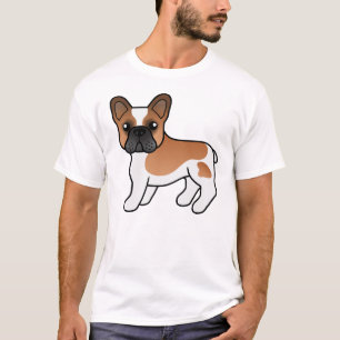 Camiseta Red Piebald French Bulldog Cute Cartoon Dog