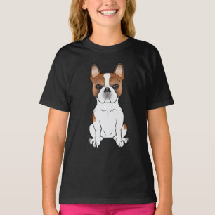 Camiseta Red Pied French Buldogue Frenchie Cute Cartoon Dog