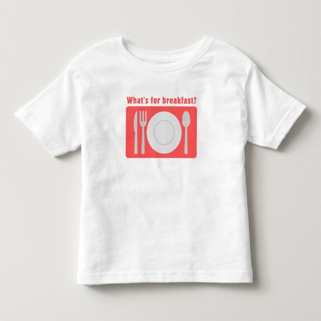 Camiseta Red Placemat O que é para o café da manhã (Frente)
