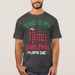 Camiseta Red Plaid Ugly This Is My Welsh Corgi Christmas Pa