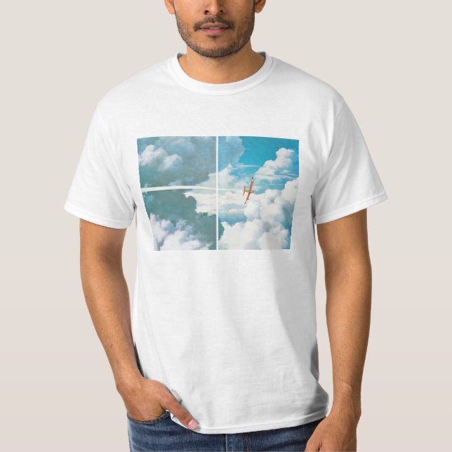 Camiseta Red Plane in the sky ART (Frente)