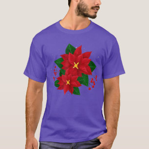 Camiseta Red Poinsettia Natal Xmas Poinsettia Flor P